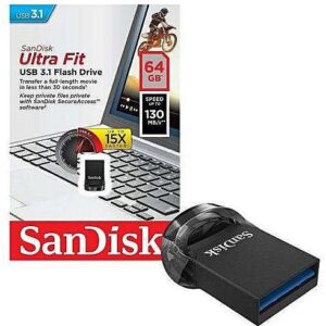 Cruzer Fit USB 64GB Flash Drive 3.0, 1YR WRTY