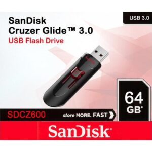 Cruzer Glide 64GB USB 2.0 Flash Drive,   (1YR WRTY)