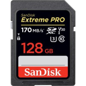 Extreme Pro 128GB SDXC UHS-I Card For Camera, 1YR WRTY
