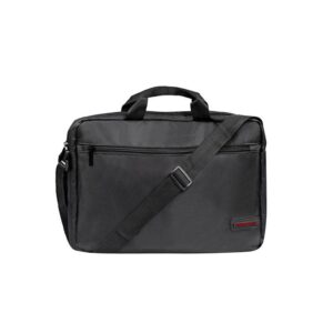 Gear-MB Lightweight Messenger Bag with Front Storage Zipper for Laptops up to 15.6?, Black