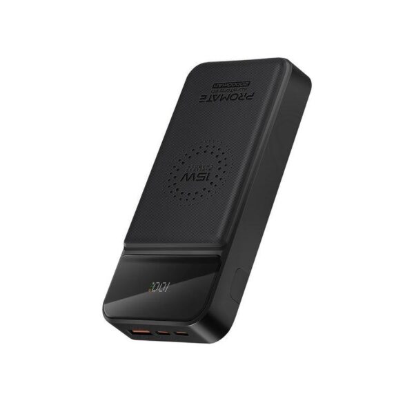 AuraTorq-20 20000mAh Ultra Slim 15W Wireless Charging Power Bank with 20Watt PD & QC3.0, Black,   (1YR WRTY)