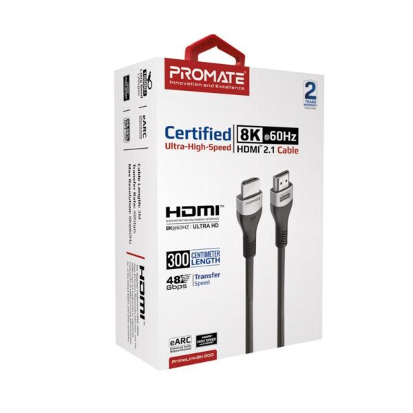 Ultra High-Speed 8K@60Hz HDMI 2.1 Cable, 3M Length,   (1YR WRTY)
