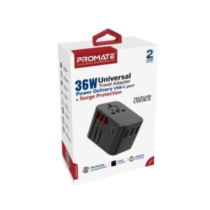 TripMate-36W Smart Charging Surge Protected Universal Travel Adapter,   (1YR WRTY)