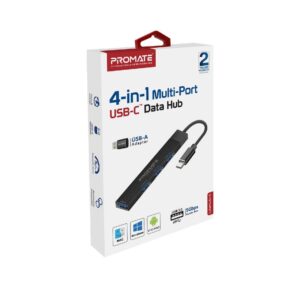 LiteHub-4 4-in-1 Multi-Port USB-C Data Hub - Grey,   (1YR WRTY)