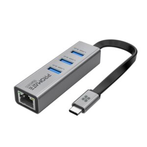 GigaHub-C USB-C Hub with 3 USB 3.0 Ports & 1000Mbps LAN Port,   (1YR WRTY)