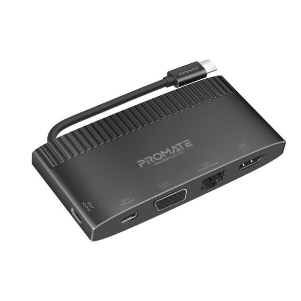 MediaHub-C6 -6-in-1 Highly Versatile USB-C Media Hub with 100W Power Delivery,   (1YR WRTY)