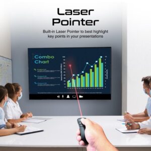 Universal Intuitive 2.4GHz Wireless Presenter with Presentation controls and Laser Pointer,   (1YR WRTY)