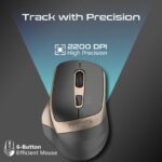 Samit 2.4GHz Ergonomic 2200 DPI Silent Click Wireless Mouse - Gold,   (1YR WRTY)