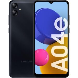 Galaxy A04e, 6.5", 32GB + 3GB RAM (Dual SIM), 5000mAh, Black  (2YRs WRTY)