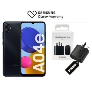 Galaxy A04e, 6.5", 32GB + 3GB RAM (Dual SIM), 5000mAh, Black  (2YRs WRTY)