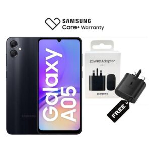 Galaxy A05s, 6.7", 128GB + 4GB RAM (Dual SIM), 5000mAh, Black  (2YRs WRTY)