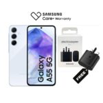 Galaxy A55 5G, 6.6", 128GB + 8GB RAM (Dual SIM), 5000mAh, Awesome IceBlue  (2YRs WRTY)