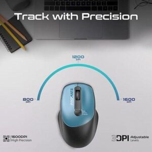 UNIGLIDE EZGrip 16000DPI Ambidextrous Wireless Mouse, Black,   (1YR WRTY)