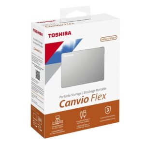 Canvio Flex 1TB 2,5" External Hard Drive USB 3.2 Compatible USB-C and USB-A Devices, Silver