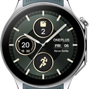Watch 2, 32GB, 100-Hour Battery, Health & Fitness Tracking, Sapphire Crystal Design, Dual-Engine, Wear OS by Google - Radiant Steel.